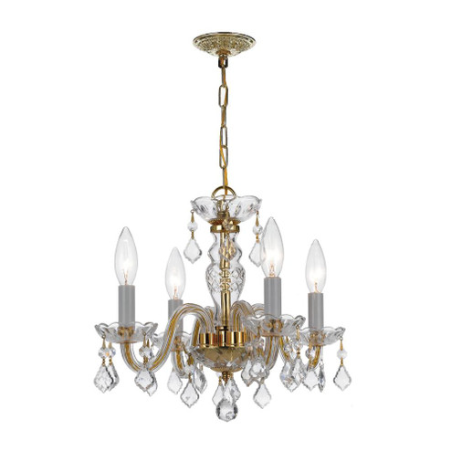 Traditional Crystal 15'' Hand Cut Crystal Polished Brass Chandelier (205|1064-PB-CL-MWP)