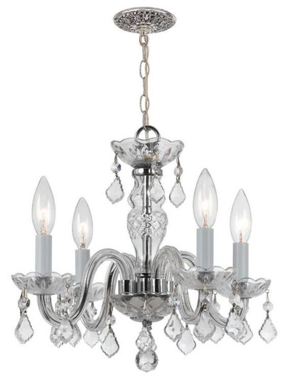 Traditional Crystal 4 Light Spectra Crystal Polished Chrome Mini Chandelier (205|1064-CH-CL-SAQ)