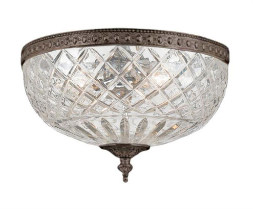 Crystorama 3 Light English Bronze Crystal Flush Mount (205|117-12-EB)