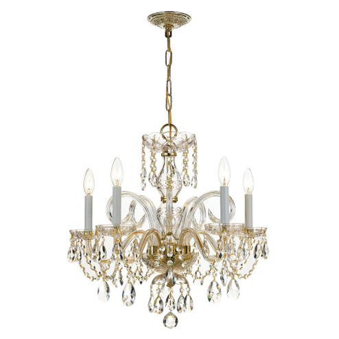 Traditional Crystal 22'' Swarovski Strass Crystal Polished Brass Chandelier (205|1005-PB-CL-S)