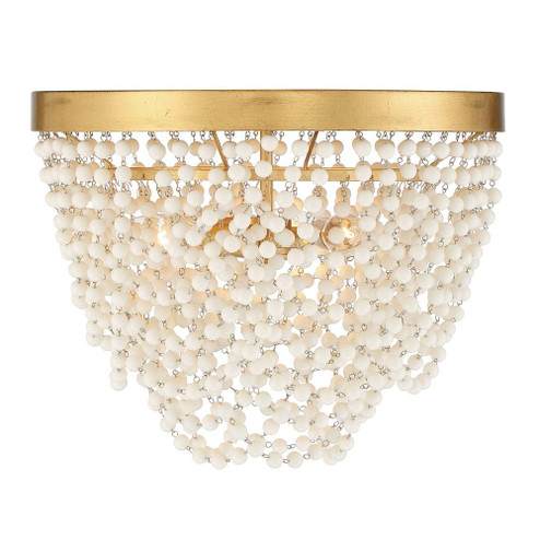 Fiona 13.75'' Antique Gold Flush Mount (205|FIO-A9103-GA-WH)