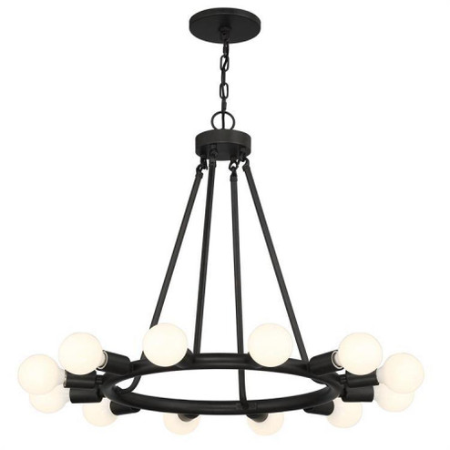 Dakota 12 Light Black Chandelier (205|9045-BK)