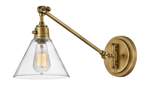Medium Swing Arm Single Light Sconce (87|3690HB-CL)