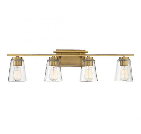 Calhoun 4-Light Bathroom Vanity Light in Warm Brass (128|8-1020-4-322)