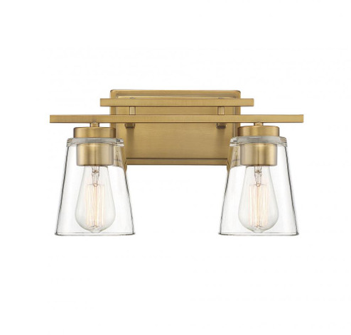 Calhoun 2-Light Bathroom Vanity Light in Warm Brass (128|8-1020-2-322)