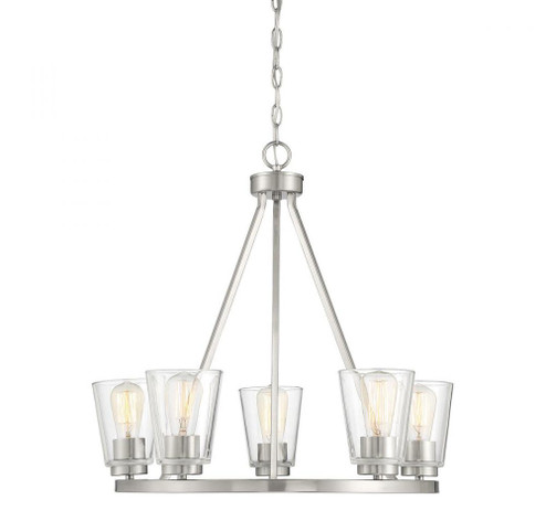 Calhoun 5-Light Chandelier in Satin Nickel (128|1-1021-5-SN)