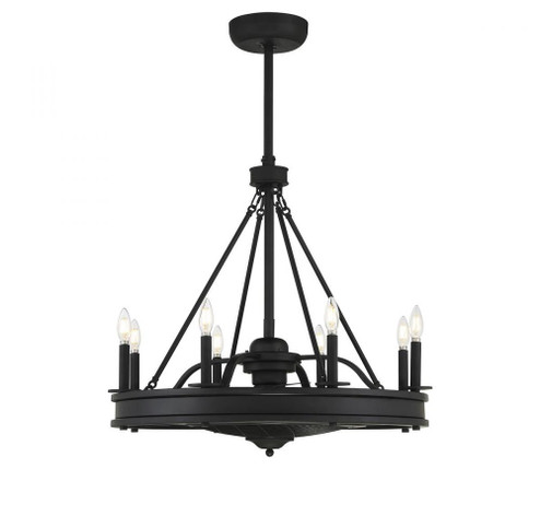 Lyon 8-Light Fan D'Lier in Matte Black (128|39-FD-124-89)