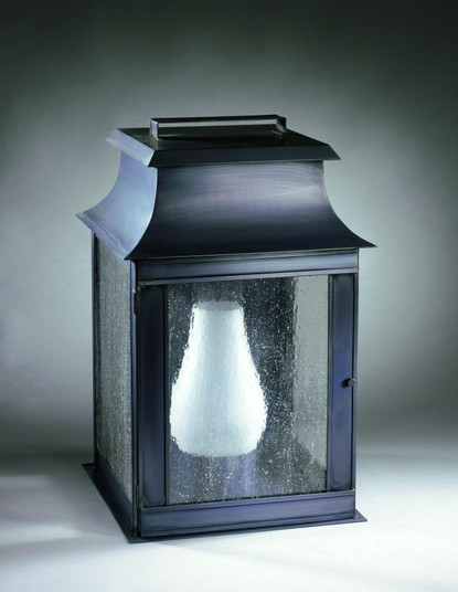 Pagoda Wall Dark Brass Medium Base Socket With Chimney Frosted Glass (850|5651-DB-CIM-FST)