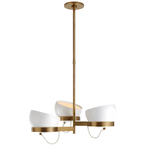 Lightwell Medium Triple Chandelier (279|BBL 5150SB-WHT)