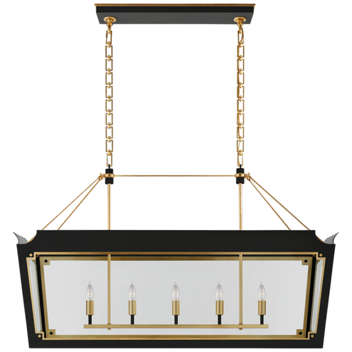 Caddo Medium Linear Lantern (279|JN 5023MBK/G-CG)