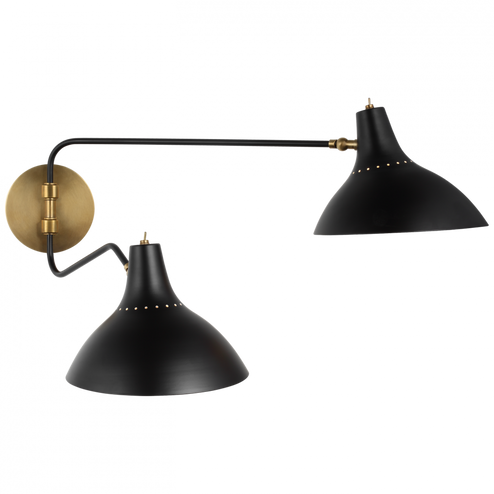 Charlton Medium Double Wall Light (279|ARN 2071BLK)