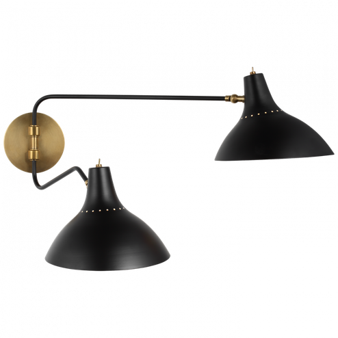 Charlton Medium Double Wall Light (279|ARN 2071BLK)