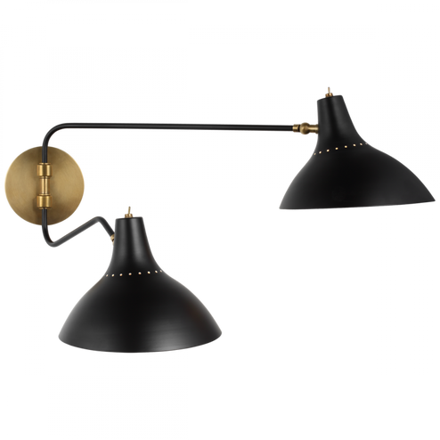 Charlton Medium Double Wall Light (279|ARN 2071BLK)