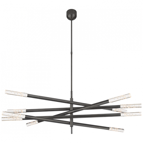 Rousseau Grande Ten Light Articulating Chandelier (279|KW 5587BZ-SG)
