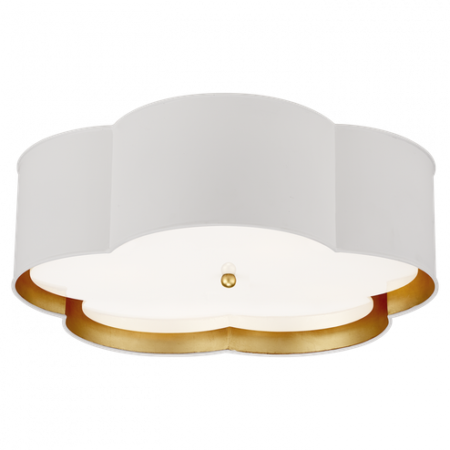 Bryce Large Flower Flush Mount (279|KS 4118WHT/G-FA)