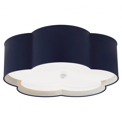 Bryce Large Flower Flush Mount (279|KS 4118NVY/WHT-FA)