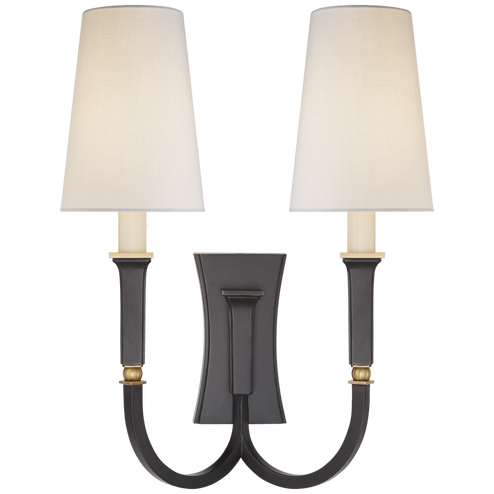 Delphia Large Double Arm Sconce (279|TOB 2273BZ/HAB-L)