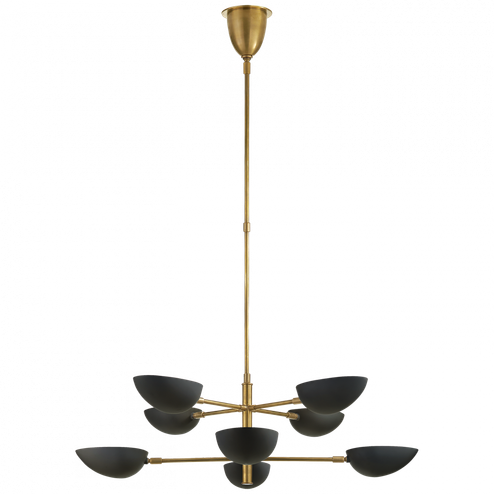 Graphic Large Two-Tier Chandelier (279|ARN 5501HAB-BLK)