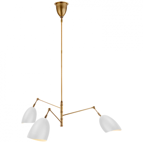 Sommerard Medium Triple-Arm Chandelier (279|ARN 5008HAB-WHT)