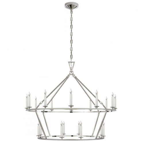 Darlana Large Two-Tiered Ring Chandelier (279|CHC 5179PN)
