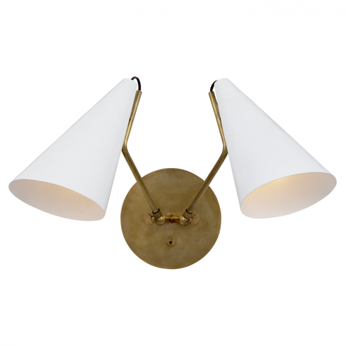 Clemente Double Sconce (279|ARN 2059HAB-WHT)