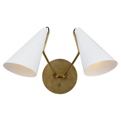 Clemente Double Sconce (279|ARN 2059HAB-WHT)