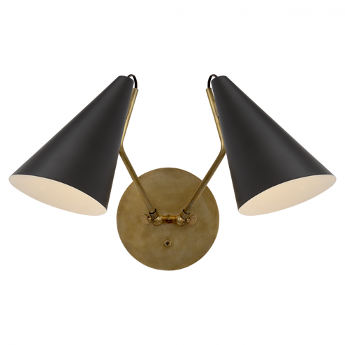 Clemente Double Sconce (279|ARN 2059HAB-BLK)