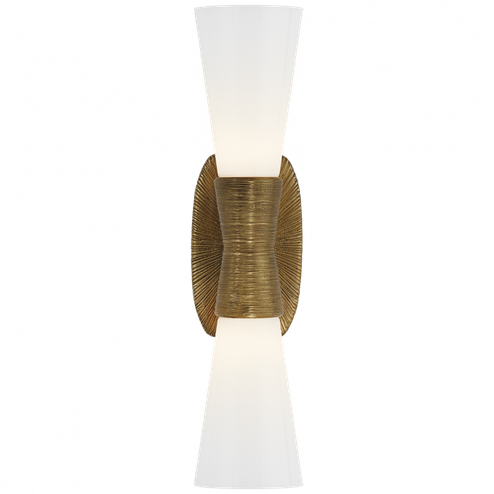 Utopia Small Double Bath Sconce (279|KW 2047G-WG)