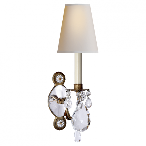 Yves Crystal Single Arm Sconce (279|TOB 2470GI/CG-PL)