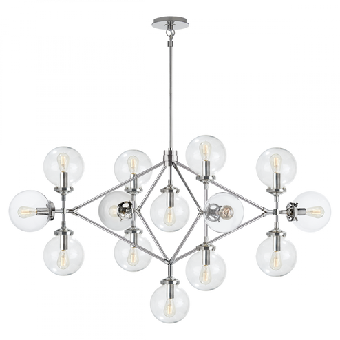 Bistro Four Arm Chandelier (279|S 5024PN-CG)