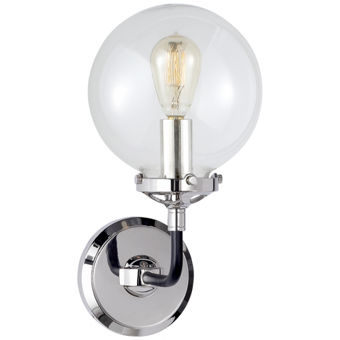 Bistro Single Light Sconce (279|S 2024PN/BLK-CG)