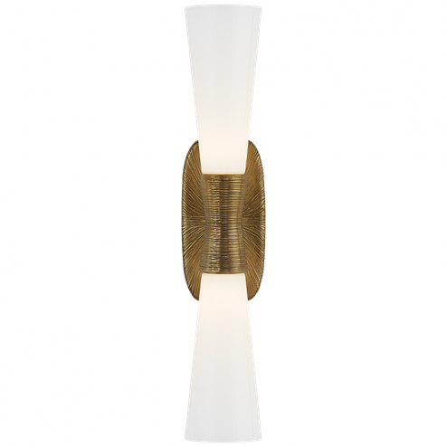Utopia Large Double Bath Sconce (279|KW 2048G-WG)