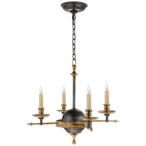 Leaf and Arrow Small Chandelier (279|CHC 1448BZ/AB)