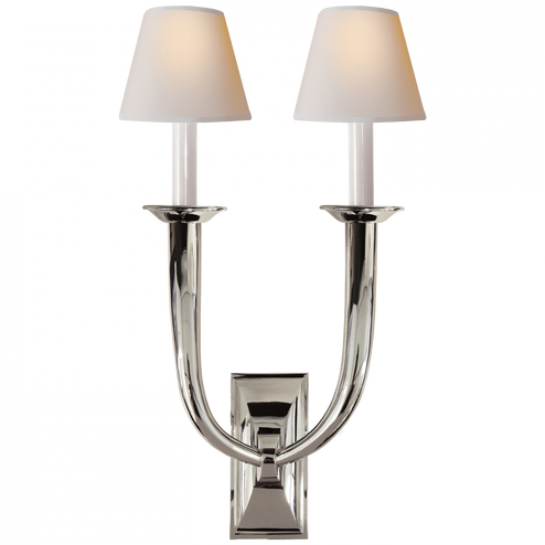 French Deco Horn Double Sconce (279|S 2021PN-NP)