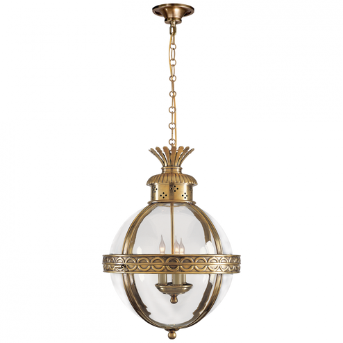 Crown Top Banded Globe Lantern (279|CHC 2111AB-CG)