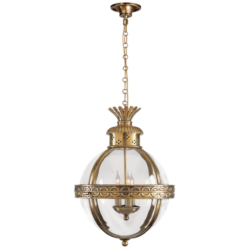 Crown Top Banded Globe Lantern (279|CHC 2111AB-CG)