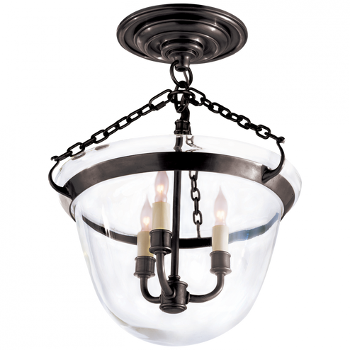 Country Semi-Flush Bell Jar Lantern (279|CHC 2109BZ)
