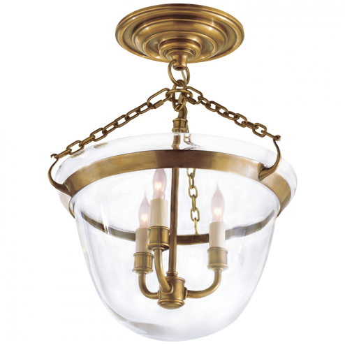 Country Semi-Flush Bell Jar Lantern (279|CHC 2109AB)
