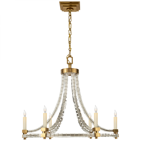 Crystal Cube Round Flatline Chandelier (279|CHC 1535AB)