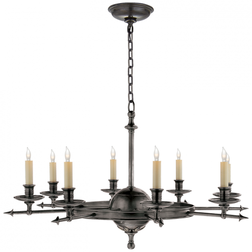 Leaf and Arrow Large Chandelier (279|CHC 1447BZ)