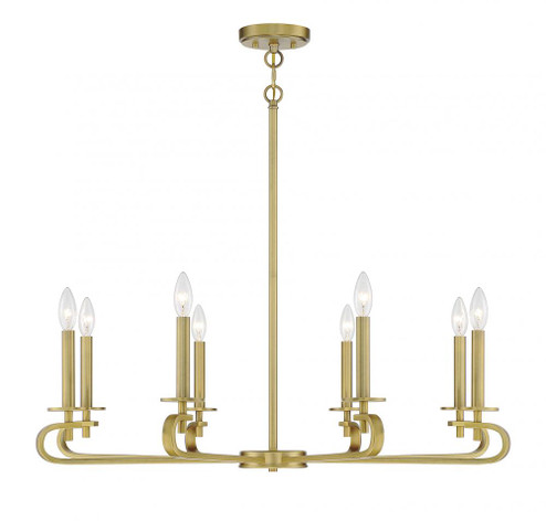 Torino 8-Light Chandelier in Warm Brass (128|1-2451-8-322)