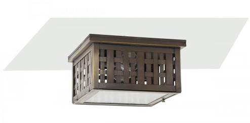 Weave Flush Mount Light (850|4404W-DB-MED2-CLR)