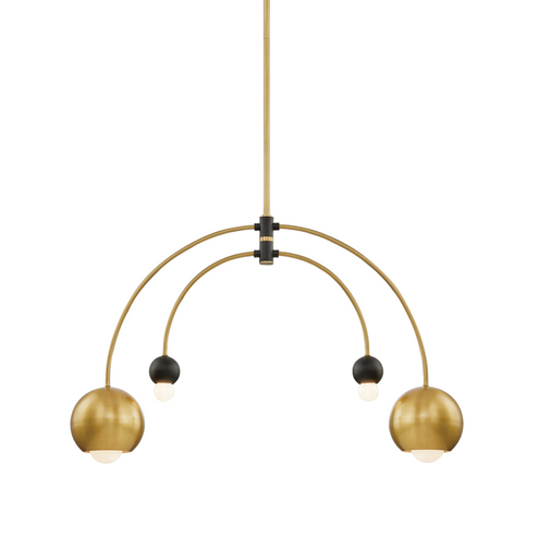 Willow Chandelier (6939|H348804-AGB/BK)