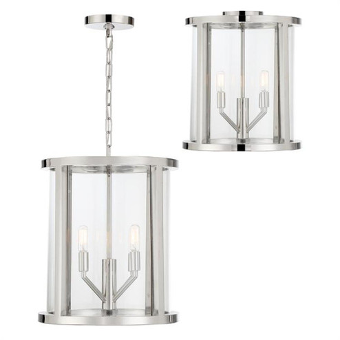 Libby Langdon for Crystorama Devon 4 Light Polished Nickel Semi Flush Mount (205|DEV-B8004-PN_CEILING)