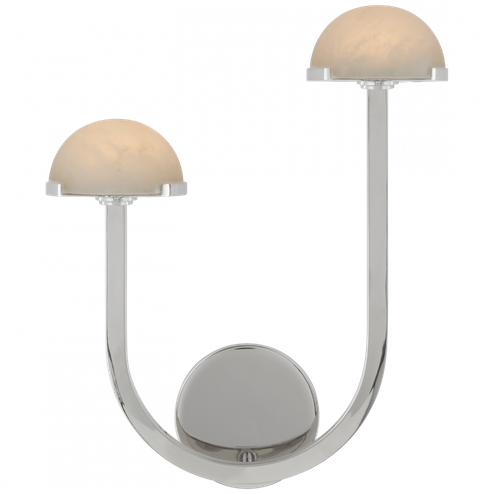 Pedra 15'' Asymmetrical Left Sconce (279|KW 2624PN-ALB)