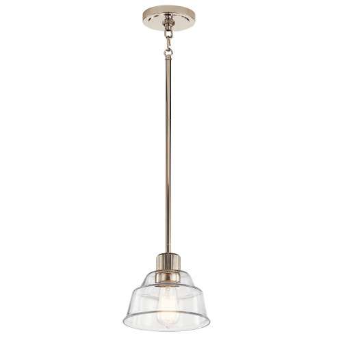 Eastmont 1 Light Mini Pendant with Clear Glass Polished Nickel (2|52405PN)