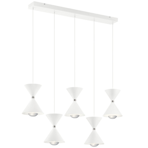 Kordan™ 41.75 inches 5 LED Light Linear Pendant Cluster Matte White (2|84113MWH)