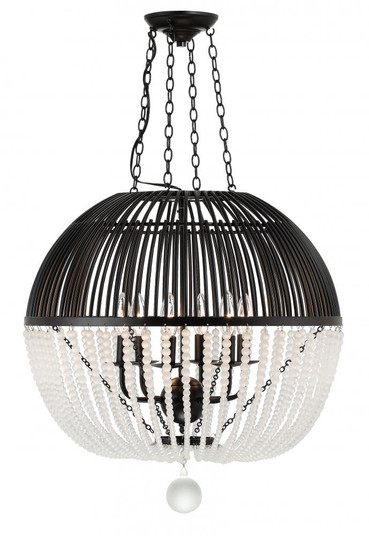 Duval 6 Light Matte Black Chandelier (205|DUV-626-MK)