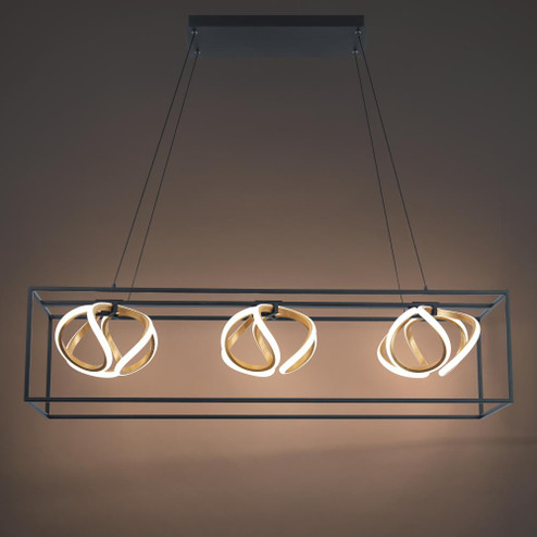 SINCLAIR 42IN PENDANT 3000K (1357|PD-73242-BK/GL)