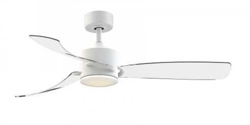 SculptAire 52 inch Indoor/Outdoor Ceiling Fan with LED Light Kit - Matte White with Clear blades (90|FP8511MW)